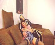 Big boobs pregnant girl in stockings punished of the skeleton from spicy ca roja sex comedy