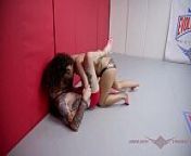 Victoria Vox mixed nude wrestling strapon fucks the loser from the attractive mixed wrestling