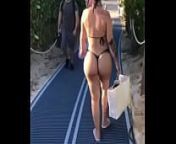 Sexy @xbadlatinax Walking Away from beach big booty