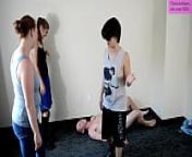 TSM - Dylan, Luna, and Stitch triple trample my naked body wearing boots from chinese ballbusting trample