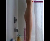webcam girl gets to shower and hafe dildo fun from www robal hafe xxx com