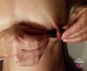 nippleringlover hot mom inserting big objects in extreme stretched nipple piercings from teenie inserts objekt