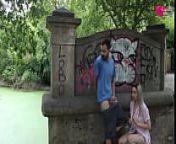 Valentine's Day ends with a blowjob on the bridge from outdoor couple fucking on park