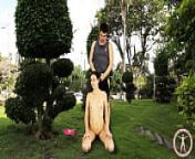 Julia V Earth gets fucked while meditating on the lawn. from abadam sex v