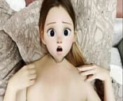Fucked a realistic sex doll and cum on her pussy from fucking cute sex doll on table