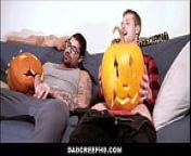DadCreep - Twink StepSon Benjamin Blue Fucked By Muscle Hunk StepDad Ryan Bones On Halloween Night HD from halloween gay