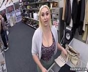 Big ass blonde Nina Kay pawns a gun - XXX Pawn from xxx shop