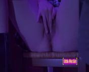 Masturbating at the bar table during a sex party - Preview from upskirt voyeur under table