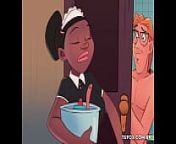 Fudendo o cuzinho da empregada bunduda no banheiro de casa... Esfreg&atilde;o na empregada - Os Sacanas Filminho from desenho animado