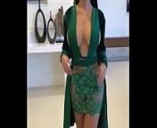 Brunette dressed very hot verge from sexy dress