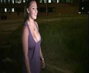 Big tits model Krystal Swift street casting for PUBLIC dogging orgy gang bang from public banging com