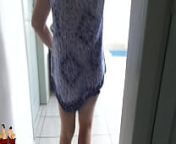 Real wife answer delivery man without pants. She opens the door like that! from answering door naked