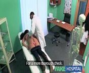 Fake Hospital Doctors cock turns patients frown upside down from real plvic exam