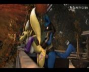 Archived - Lucario x Renamon Cucking Leomon from busty girl group sex