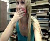 Ginger Banks Almost Caught Naked in the Library from bank naked