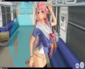 [CM3D2] Mirai Nikki Hentai - Yuno Gasai Pleasured On Train from cm3d2 mirai nikki hentai yuno gets fucked hard
