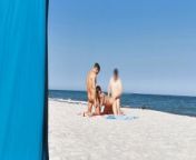 Sharing my girl with a stranger on the public beach. Threesome WetKelly. from ss julia nude