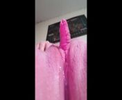 FTM Jerks Big Clit and Cums from toilet grooling