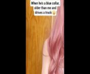 Pink hair trans girl POV dildo blowjob tease from velar