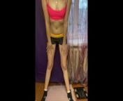 Fitness at home with a skinny girl. Onlyfans:@skinny_miya from miya george sexervant home