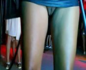 MICRO SKIRT SHOWING PUSSY AT COSTUME PARTY from upskirt 12465