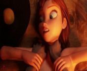Fucks Frozen Anna's Narrow Asshole Hard and Creampie 3D Animation from desi92