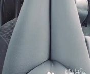 Uber fantasy: testing the uber driver on a public highway. Yoga pants from nvky