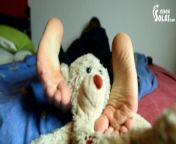 Foot smothering and trampling teddy bear (czech soles, foot domination, femdom, bare feet) from somali wasmo cusub