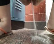 Pissing on gyms locker room floor from english sisters sex br