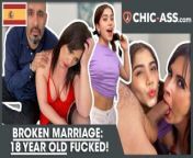 THREESOME: SPANISH MAN fucks TEEN with his WIFE (Porn from Spain)! CHIC-ASS from man fucking his c