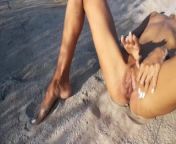 Skinny Tanned Nudist Babe caught Peeing at the Beach. Slaps & Spits for her Pussy. from nudist pageant young nudist junior pageant