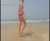 Hot Body Beach Slut Pissing on Public Beach then Going for Swim from female vloggers going nude with the himba tribe