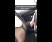 Masturbating in parking lot while sexting my step uncle on Snapchat - I squirt all over his car! from girl sex by uncle