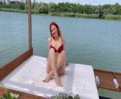 fiery model open legs outside posing in bikini from shantal monique sexy bikini tease onlyfans video insta leaked