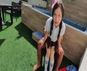 Daddy daddy do you like it like that? My stepdaughter dressed as a schoolgirl fucks me without a con from xxxxkvb actress nayanthara without dress xxx show videoian son fuck mom xxx