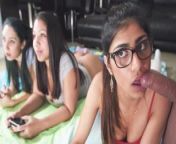 BANGBROS - Mia Khalifa's Video Game Night With Rachel Rose & Tiffany Valentine from muslim hd suhag raat video