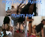 Pervy Fitness Trainer with Trinity Dior from hot bubbly delhi babe raani tiwari hot navel belly button dance show