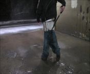 Sagger bro at carwash, muddy and wet, geared in saggin baggys, from christina milian baggy jeans