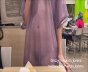 Asian girl wears a sheer dress at subway from lindsey pelas nude see through lingerie teasing porn video