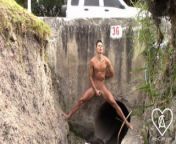 Daring Young Man Undresses In a CULVERT Under The Road And Masturbates Tasty With His Legs Spread. from vk brazil boy naked