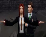 Ginny Weasley having sex with Tom Riddle in the secret chamber from hentai 3d school