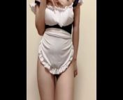 Cute petite private maid in cute maid outfit in charge of my living and sex handling slave from chinese ass dance