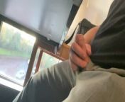Boss plays with his cock under the desk from korian sex sce