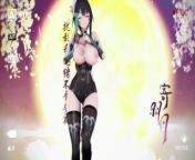 Ying Zhao Aether Gazer Hentai Undress Dancing Big Boobs Bouncing Chinese Girl MMD 3D from gigantess girl mmd maid