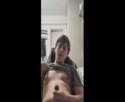 Cute boy jerking cock and cumming from id watch