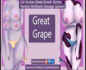 [Audio] Femboy Hucow Grows Multibreasts For Grape Breastmilk Femboy F F from erotic habesha grill xvideo