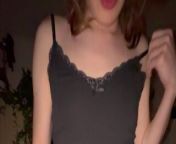 My boyfriend cums in my panties after I squirt on his cock from trans gf pov
