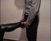Cum of my leather legs and high heels! from purenudism event wor