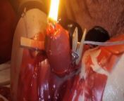 Lady Shock - candle dildo, clothespin and vax from oromo sex videoeeen