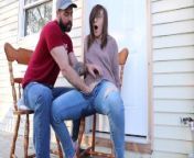 Squirting in my jeans - Neighbours watch me orgasm - BIG SQUIRT from marlingyoga no pants
